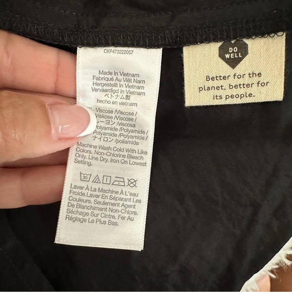 Madewell Crisscross Back Black V-neck Slip Midi Dress Size 0 (NWT) - Picture 11 of 14